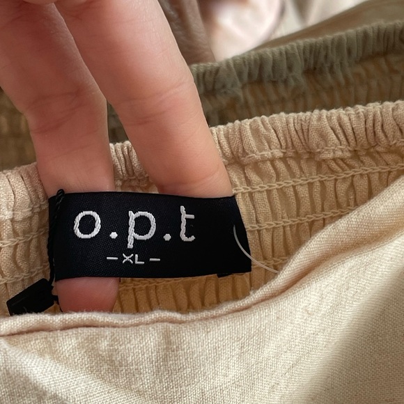 NWT O.P.T Beige River Puff Sleeve Pleated Maxi Dress - Picture 5 of 9